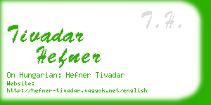 tivadar hefner business card